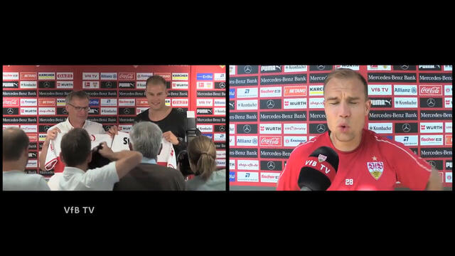 Holger Badstuber am VfBTV Mikrofon