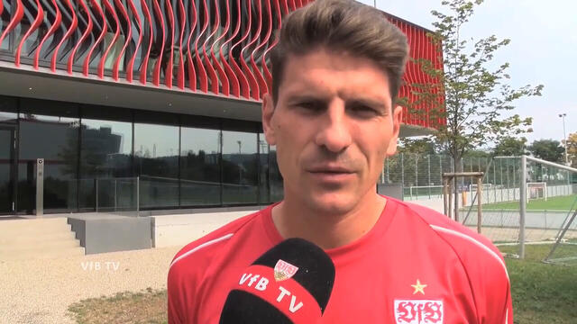 Mario Gomez nach dem Pokalspiel beim F.C. Hansa Rostock