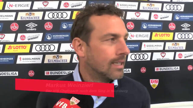 VfB Coach Markus Weinzierl nach dem Spiel in Nürnberg