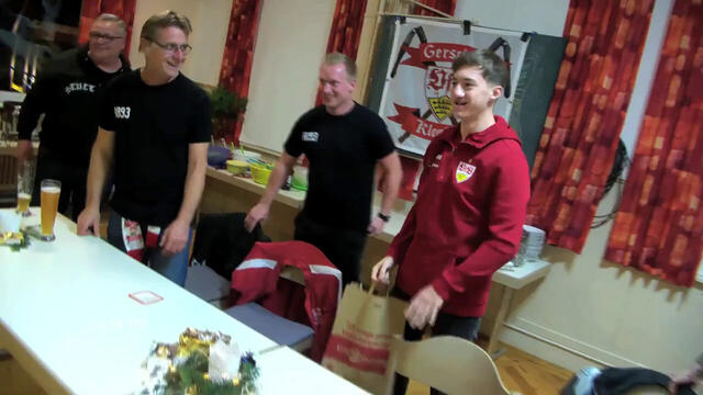Weihnachtsfeier beim OFC Gerschdaklopfer mit Angelo Stiller
