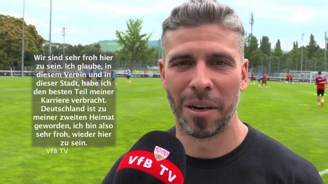 Überraschungsgast am Trainingsplatz: Emiliano Insúa