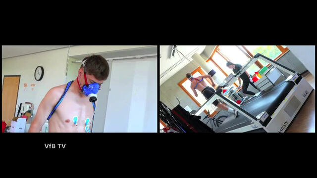 Intensiver Start in die Trainingswoche auf dem Laufband: Angelo Stiller