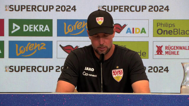 Pressekonferenz Supercup: Bayer Leverkusen - VfB Stuttgart
