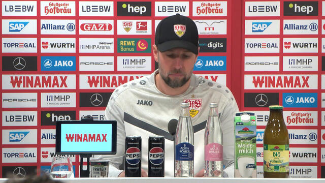 Die VfB PK vor dem Spiel bei Borussia Dortmund