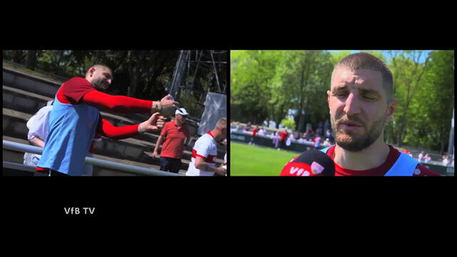 Jeff Chabot nach dem Trainingsstart vor St. Pauli