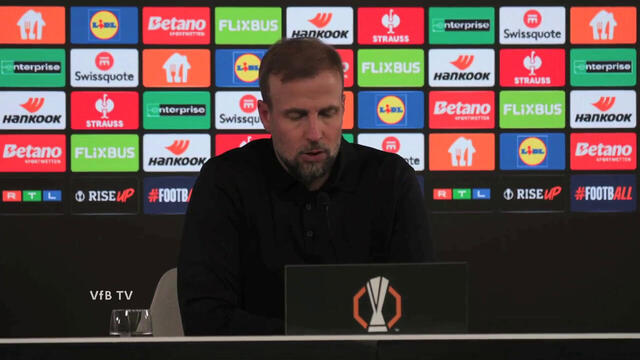 Die VfB-PK nach dem Spiel gegen Feyenoord Rotterdam
