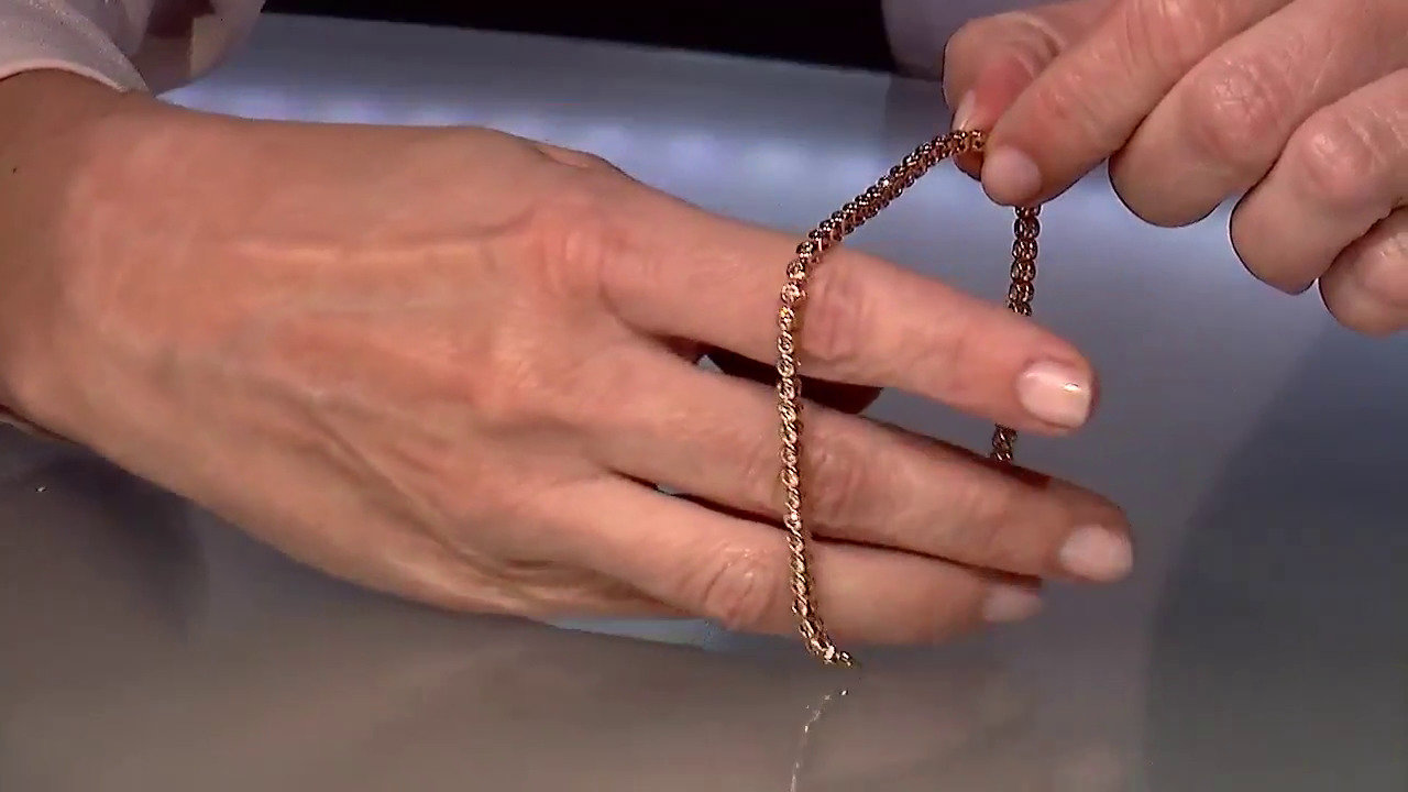 Video Bracciale in oro con Diamante Rose de France SI1 di Argyle (Annette)