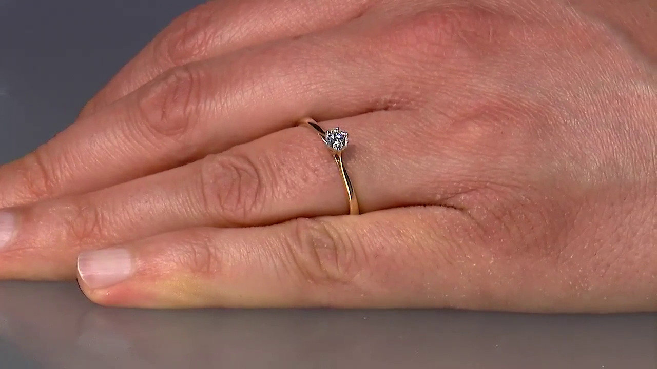 Video Anello in oro con Diamante SI1 (G) (Annette)