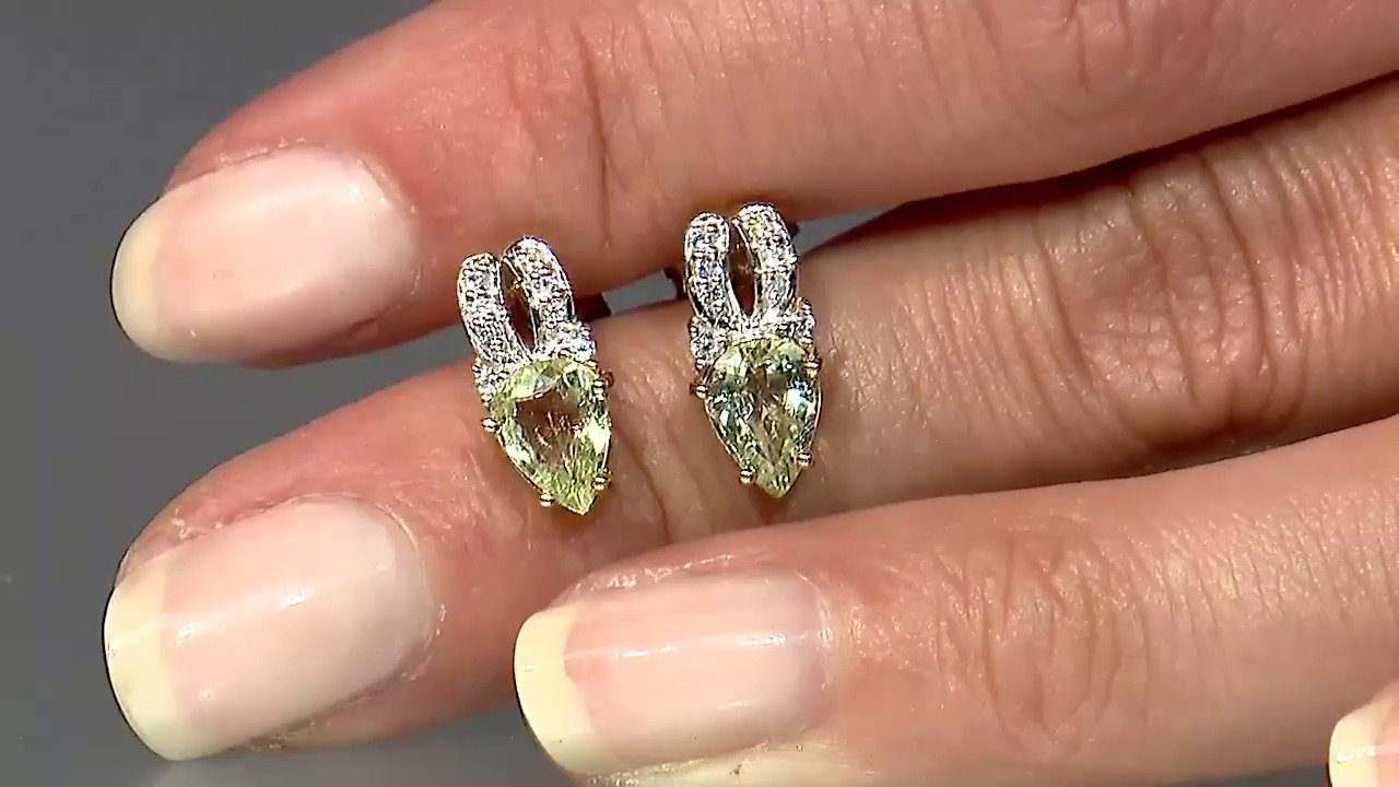 Video Cuprian Tourmaline Silver Earrings