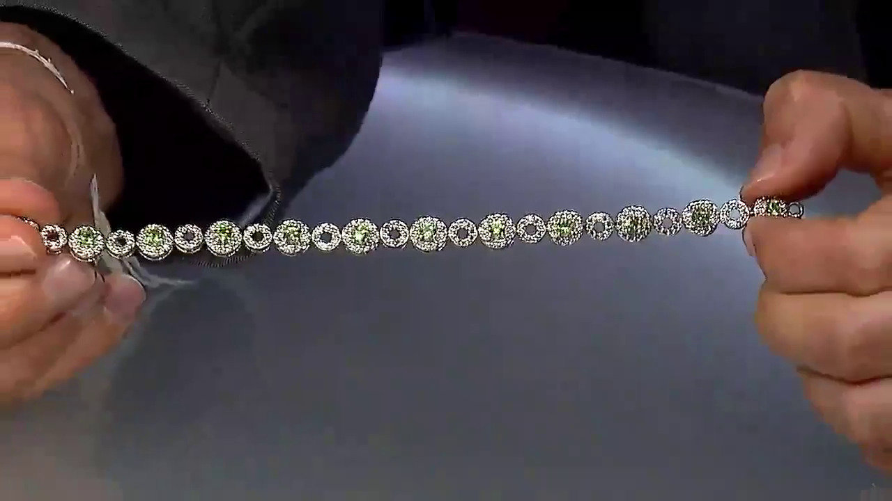Video Russian Apatite Silver Bracelet