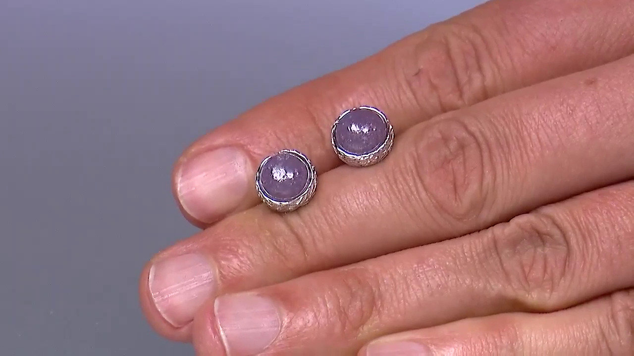 Video Lepidolite Silver Earrings