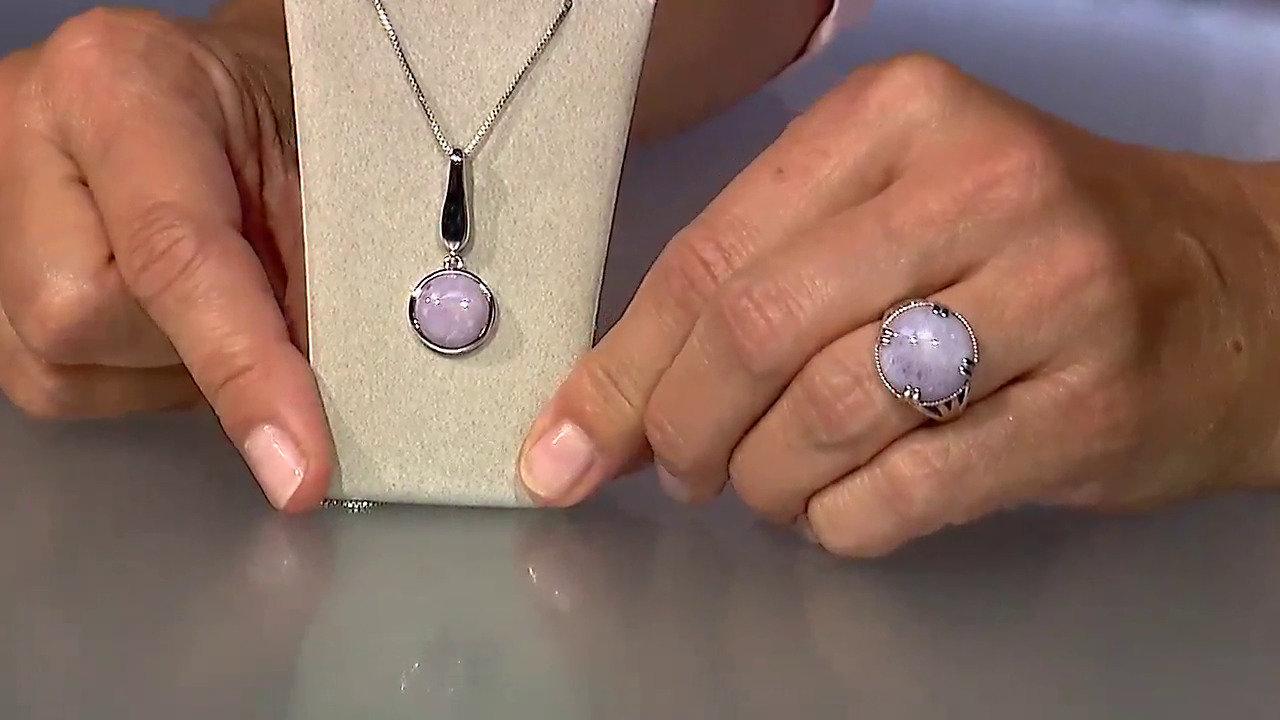 Video Zilveren hanger met een Fluoriet opaal