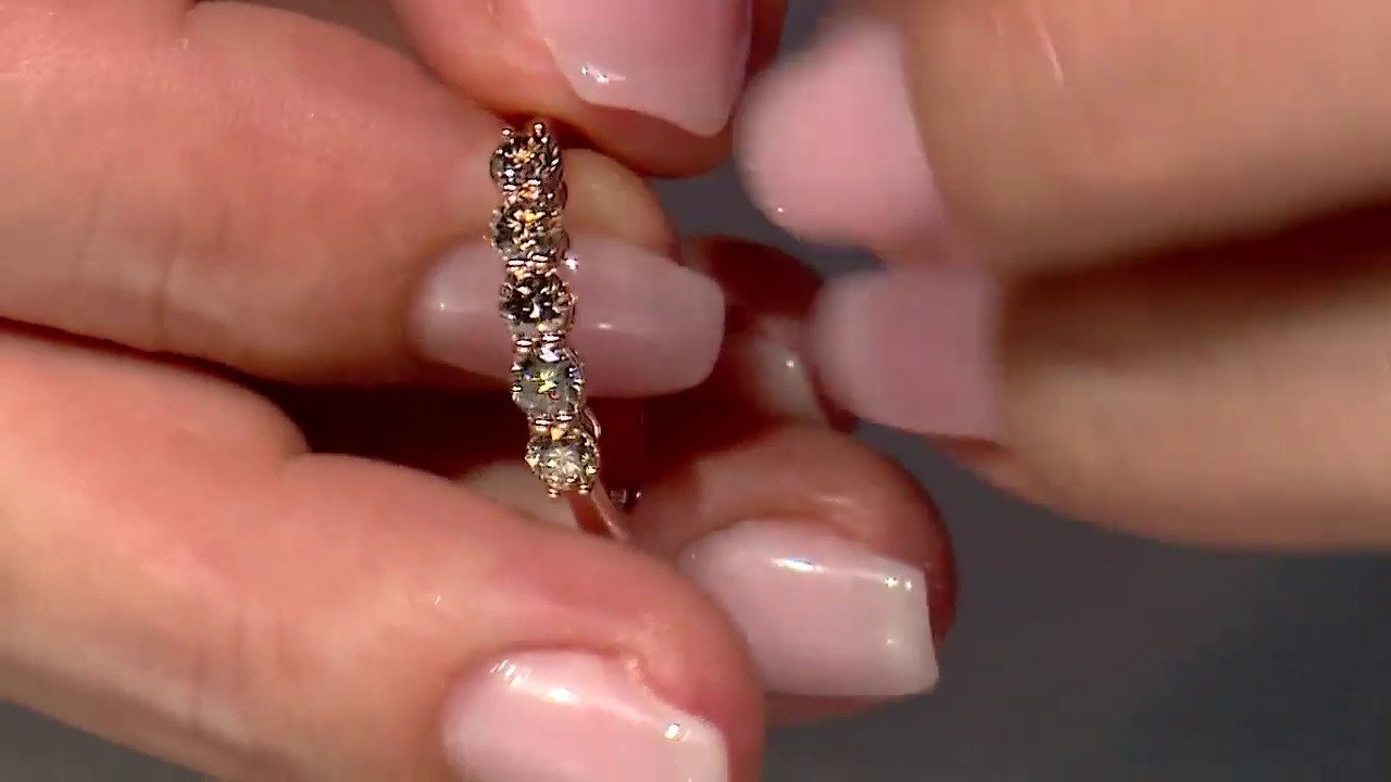 Video Anello in oro con Diamante Rose de France SI1 di Argyle (Annette)