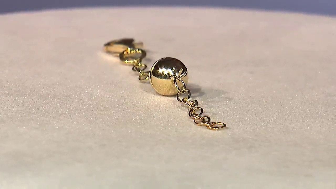 Video Chiusura magnetica in argento placcato oro giallo - 6 cm - 1,6 g