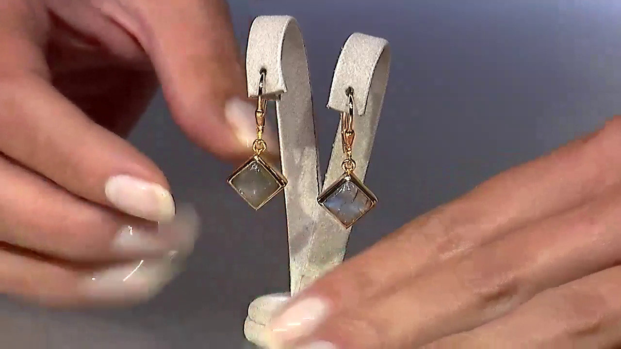 Video Labradorite Silver Earrings (MONOSONO COLLECTION)