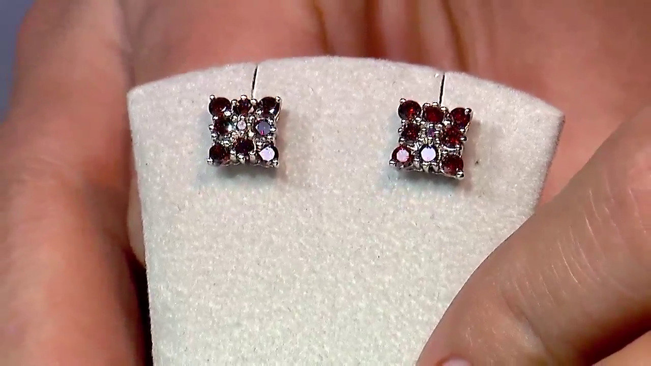 Video Orecchini in placcati in platino con Diamante Fancy