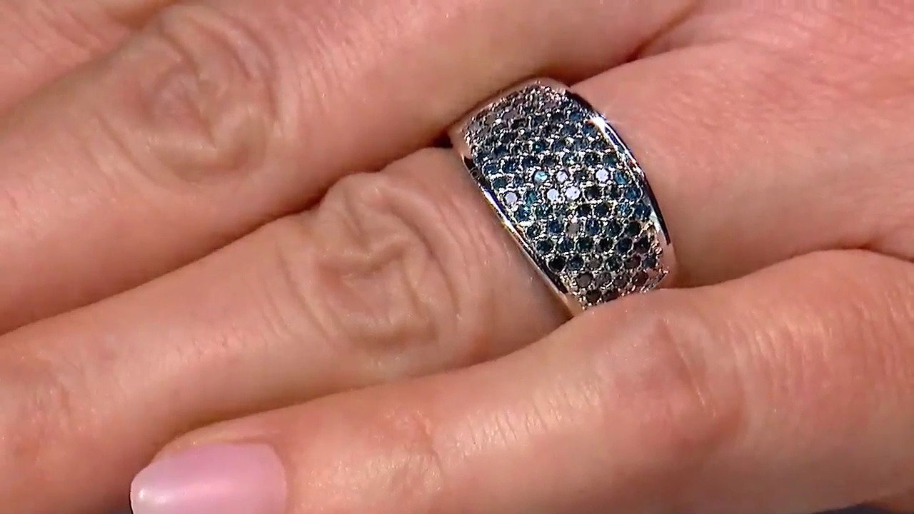 Video Bague en argent et Diamant fantaisie