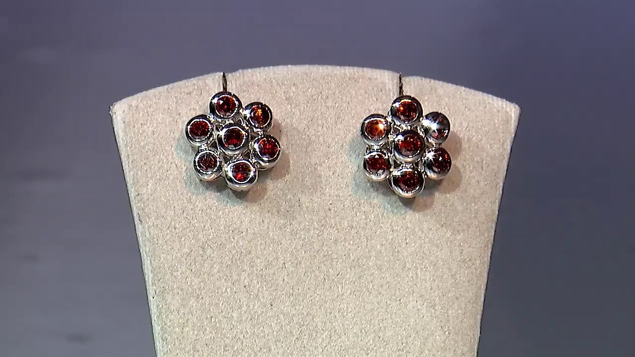Video Orecchini in placcati in platino con Diamante Fancy