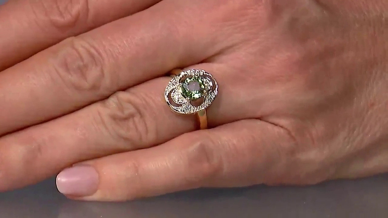 Video 14K Nigerian Paraiba Tourmaline Gold Ring