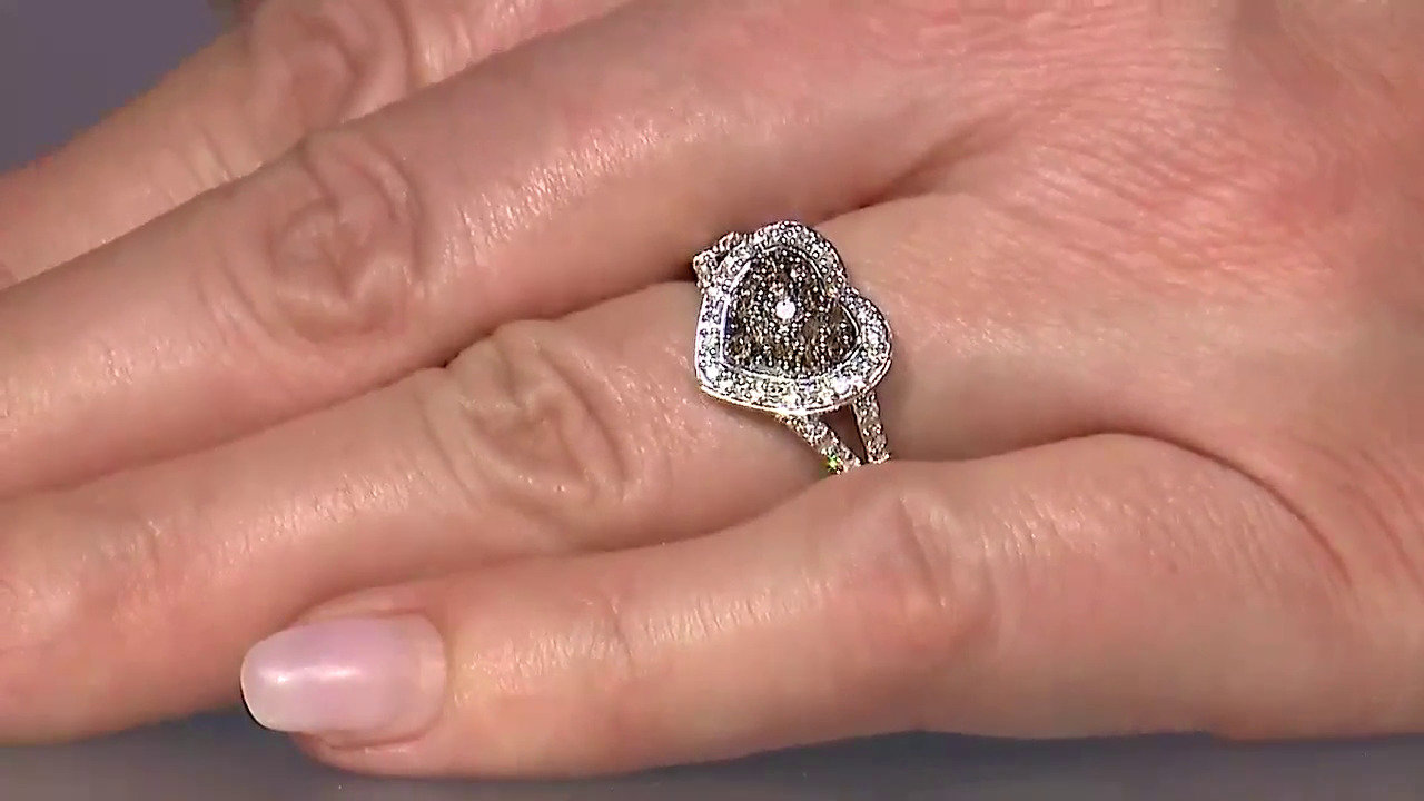 Video Anillo en plata con Diamante champán