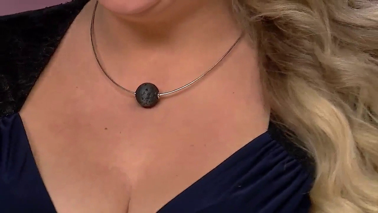 Video Ciondolo in argento con Lava Nera (MONOSONO COLLECTION)