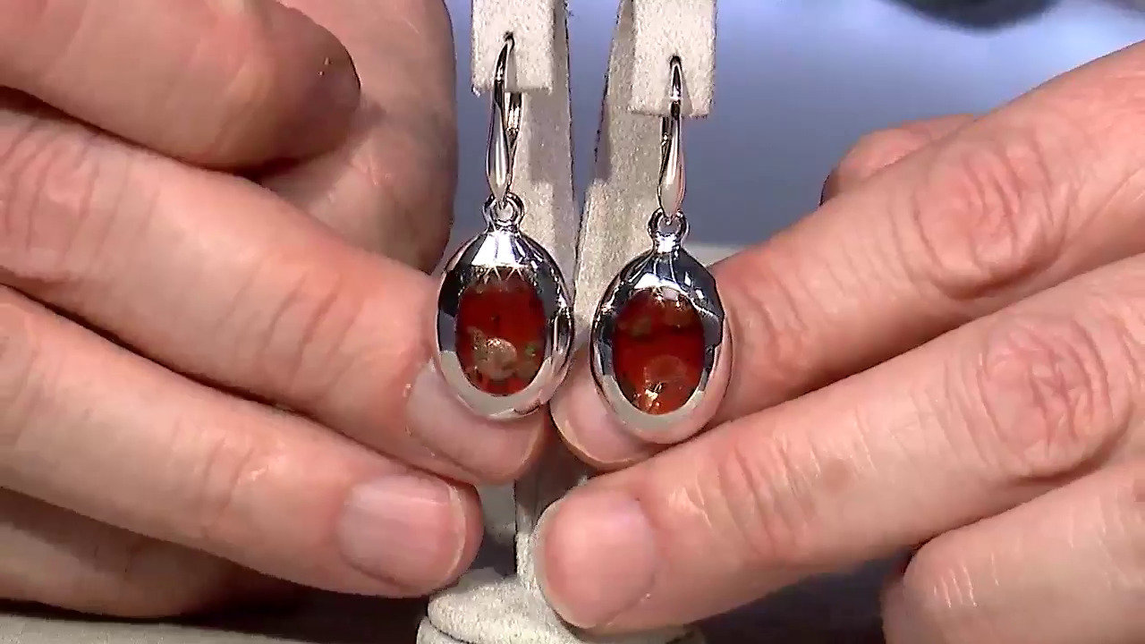 Video Baltic Amber Silver Earrings (dagen)