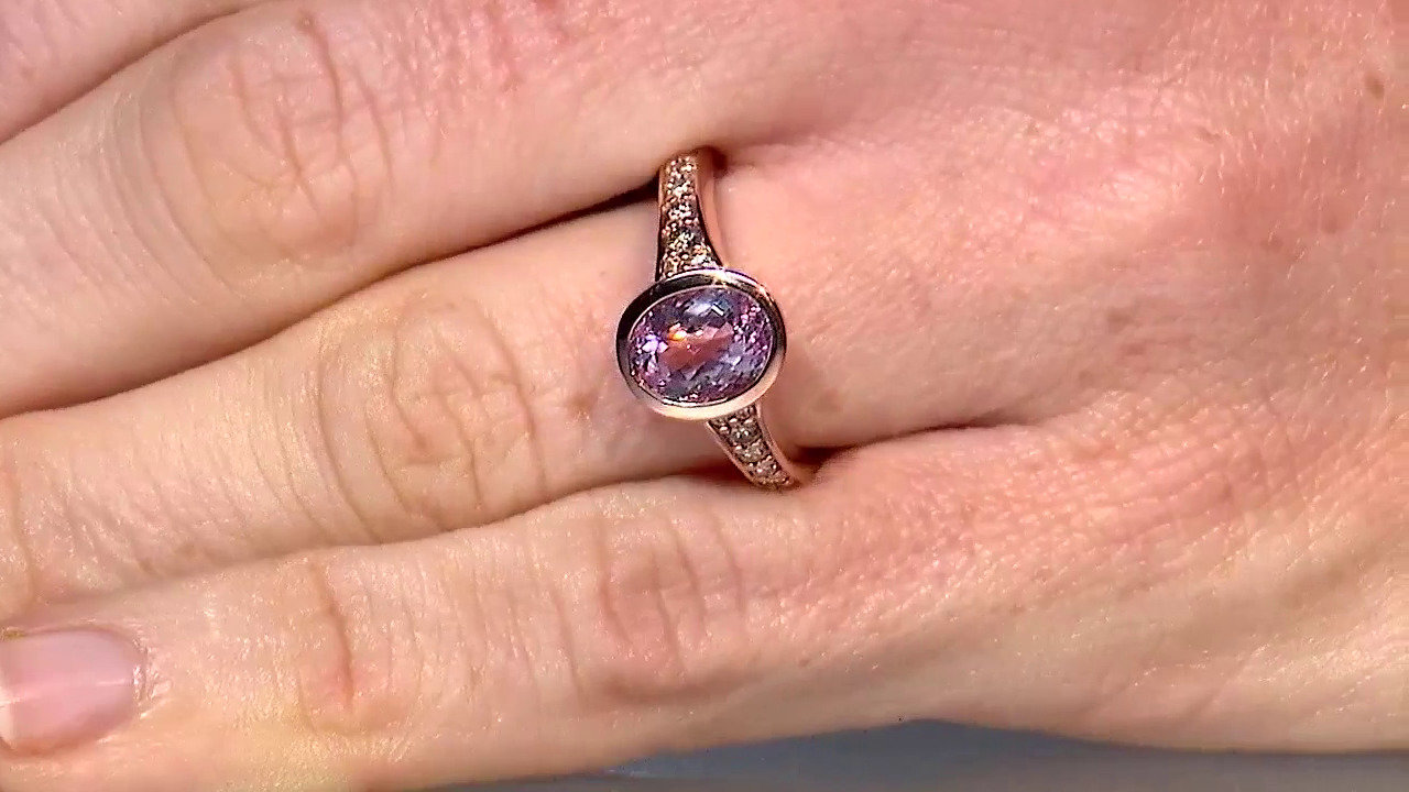 Video 14K Patroke Kunzite Gold Ring (Annette)