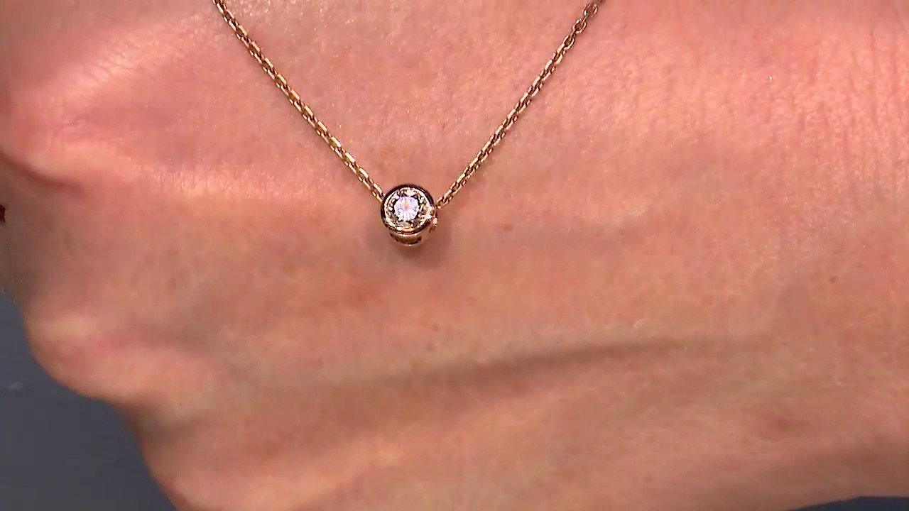 Video Ciondolo in oro con Diamante Rose de France VS1 di Argyle (Annette)