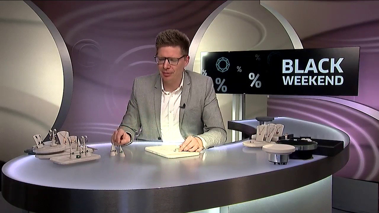 Video Orecchini placcati in platino con Diamante Fancy