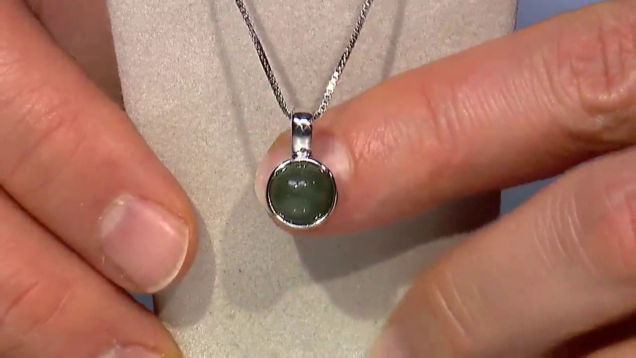 Video Ciondolo in argento con Giadeite Verde (Annette)