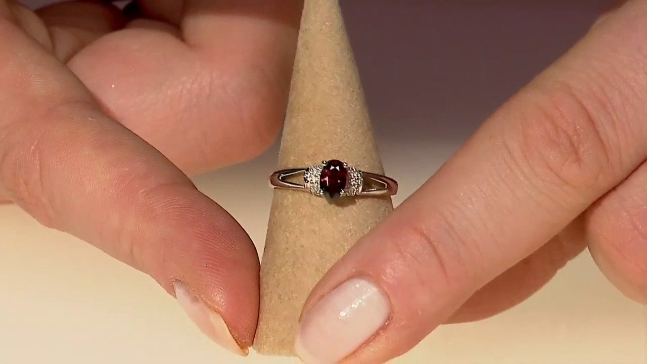 Video Anello in argento con Zircone Cioccolato