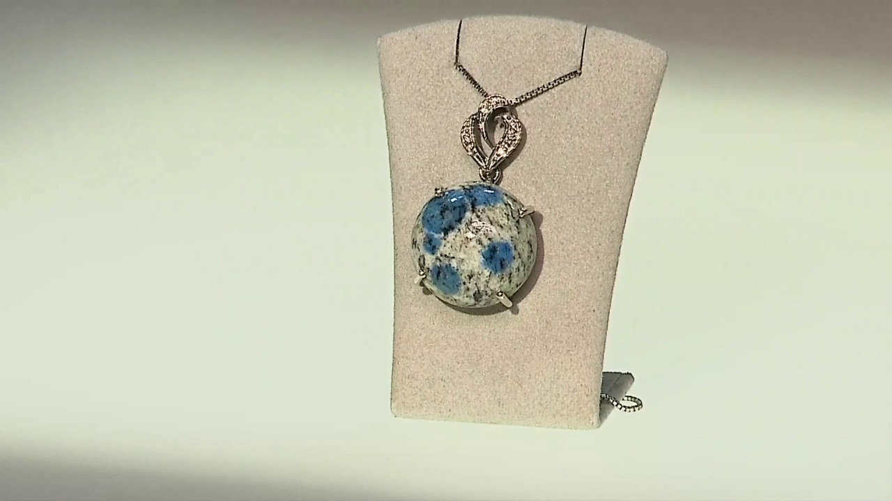 Video K2 Mountain Azurite Silver Pendant