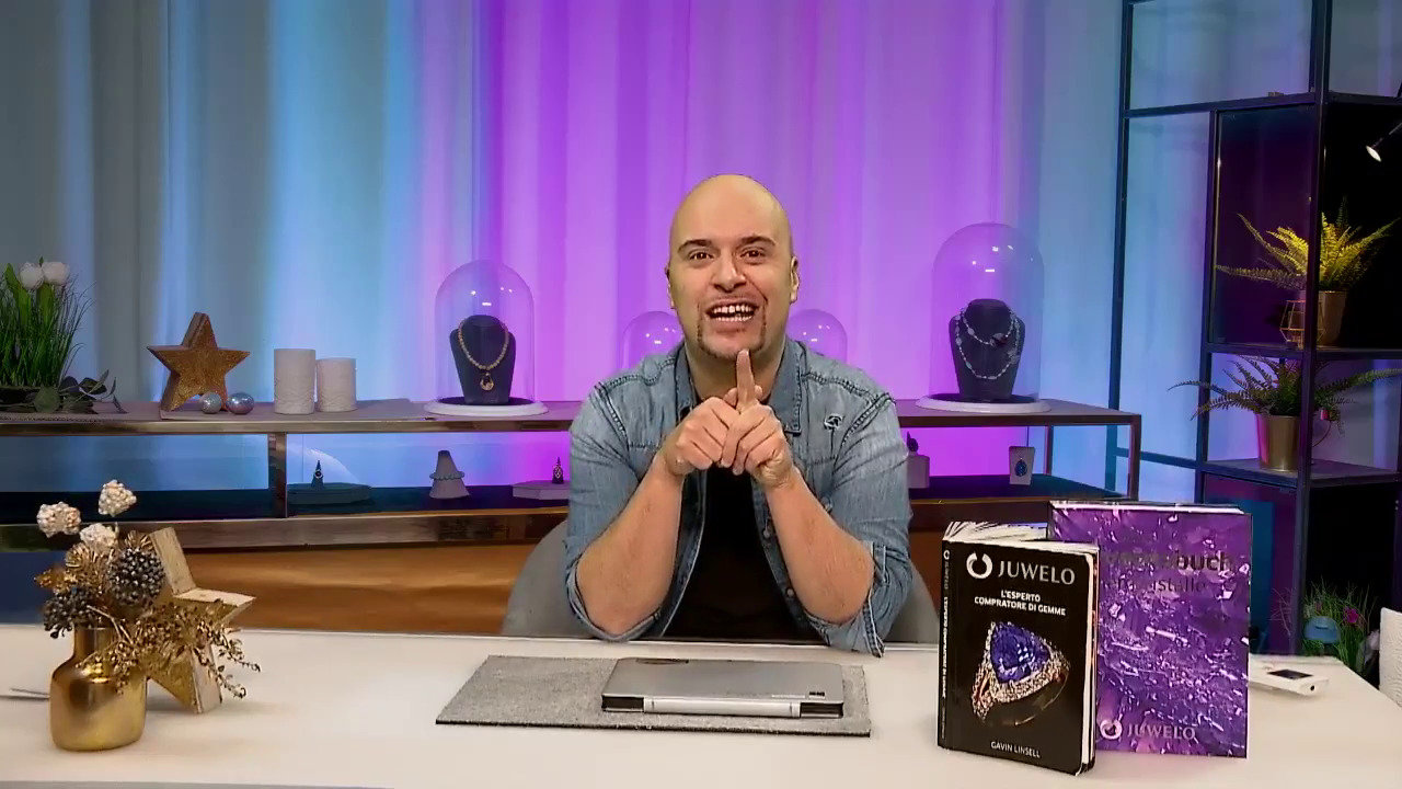 Video Anello placcato in platino con Zaffiro Padparadscha