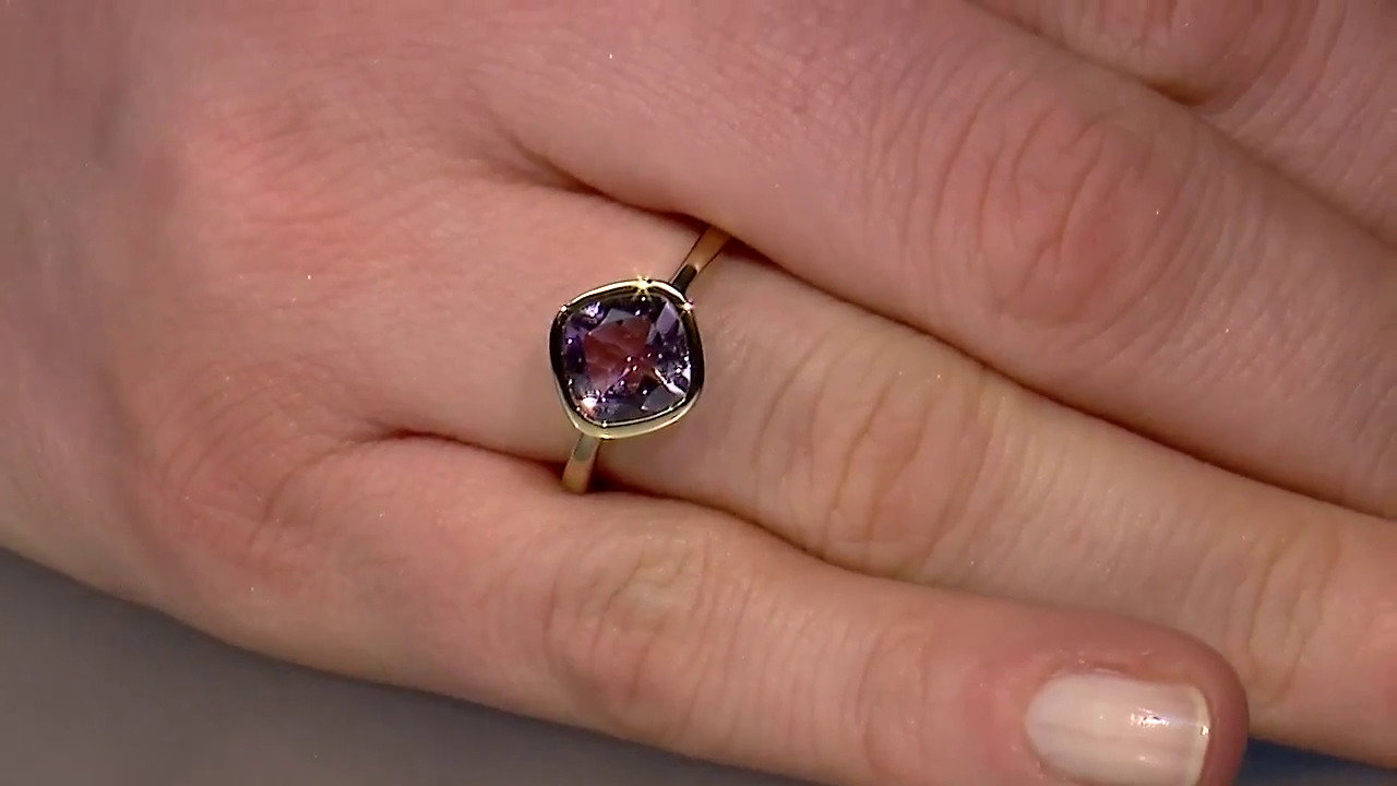 Video Anello in argento con Ametista Rose de France (MONOSONO COLLECTION)