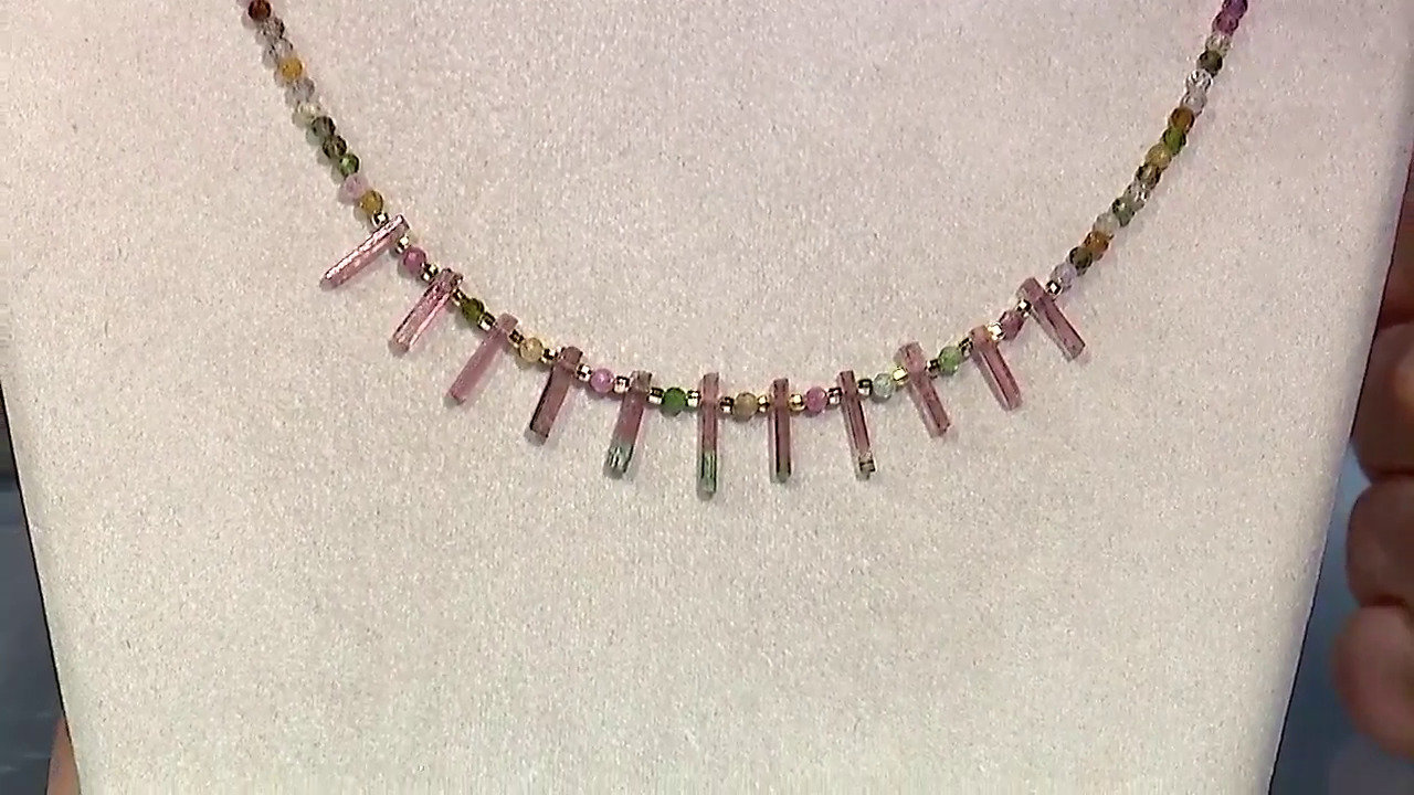 Video Tourmaline Silver Necklace