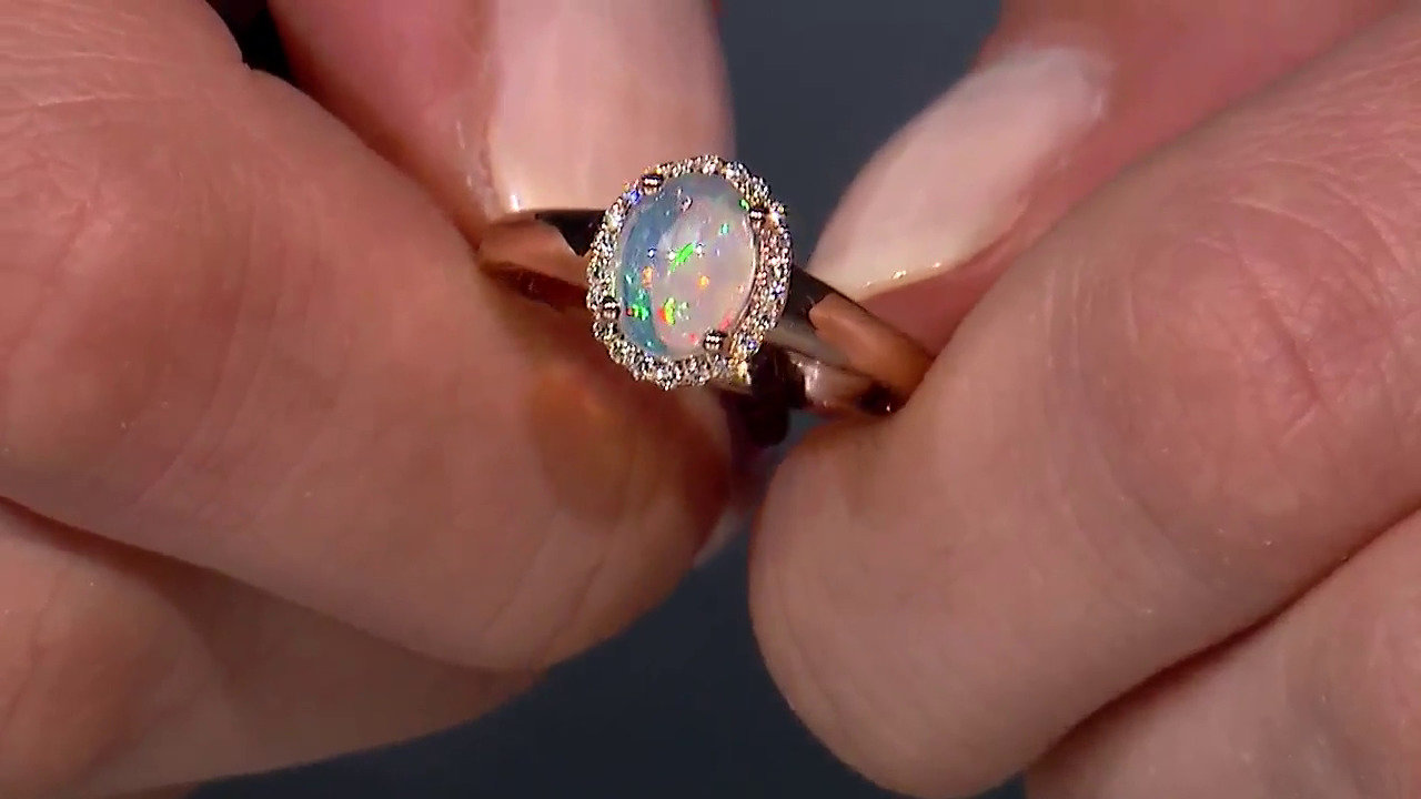 Video Bague en or et Opale Welo AAA (CIRARI)