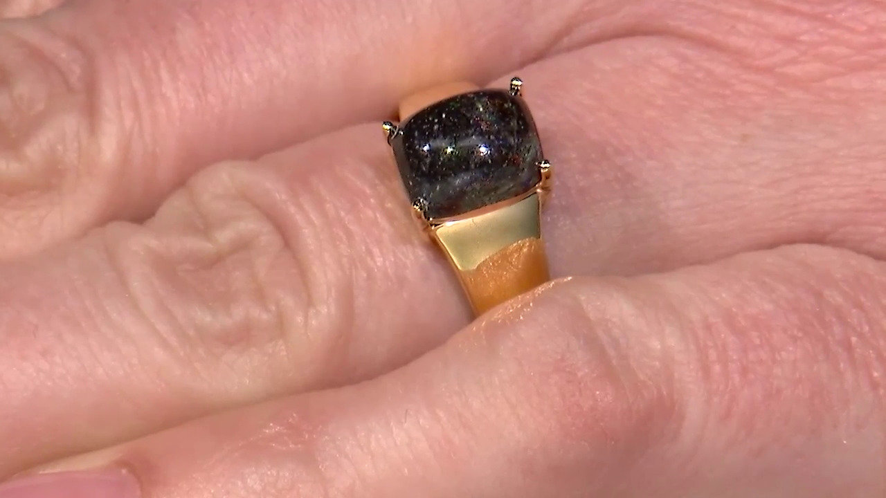 Video Zilveren ring met een Honduras Opaal