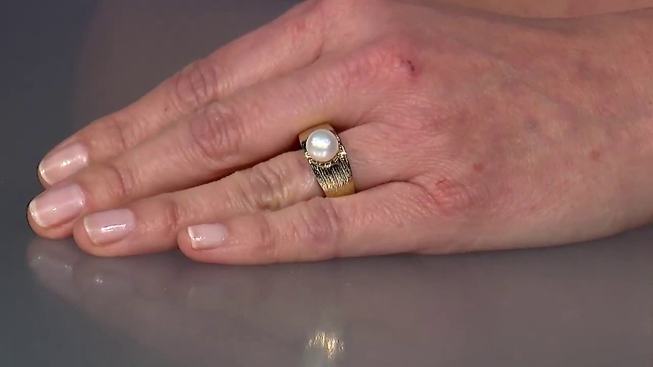 Video Freshwater pearl Silver Ring (TPC)