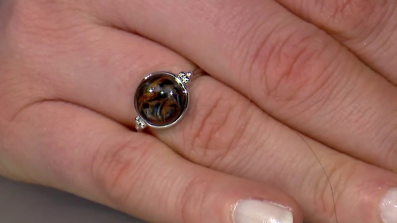 Video Zilveren ring met een Gouden Pietersiet
