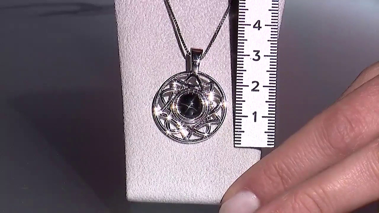 Video Indian star diopside Silver Pendant