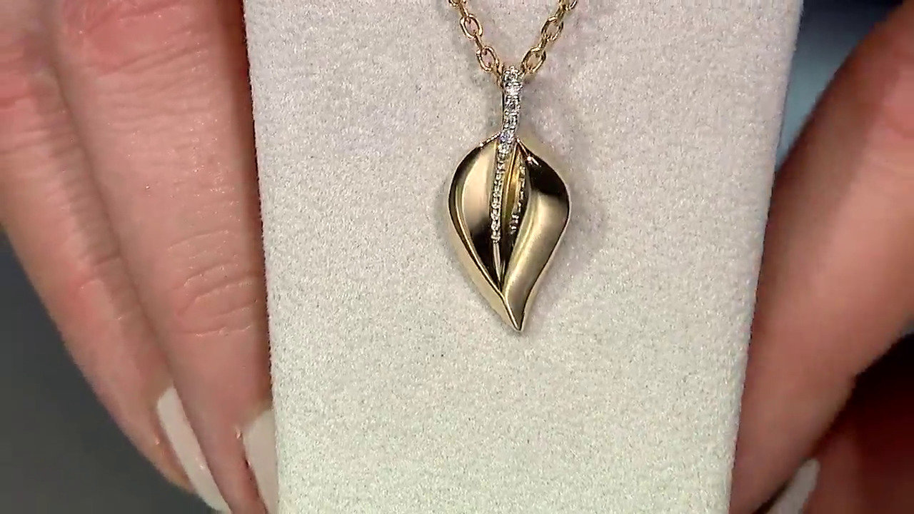 Video Ciondolo in argento con Diamante I1 (G) (Annette)