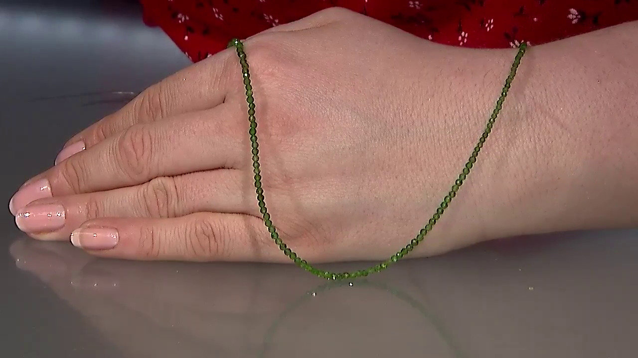 Video Russian Diopside Silver Necklace