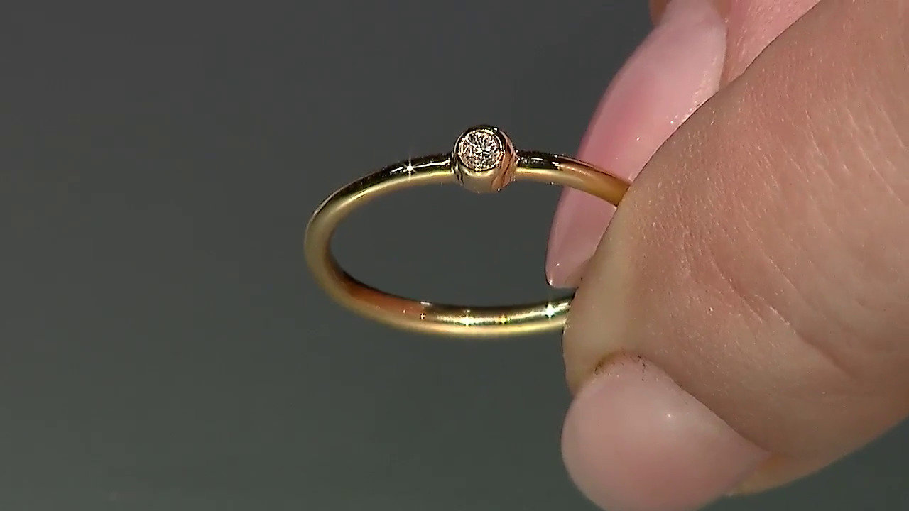 Video Anello in argento con Diamante I2 (H)