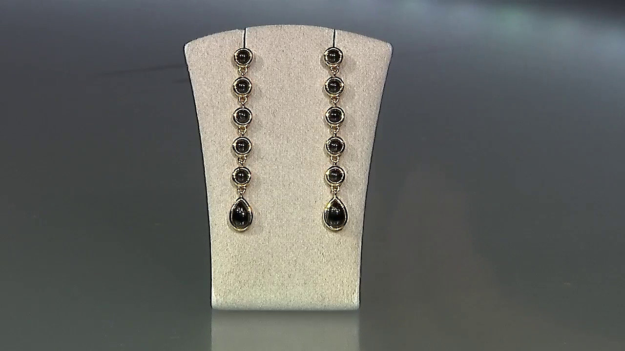 Video Orecchini in argento con Spinello Nero