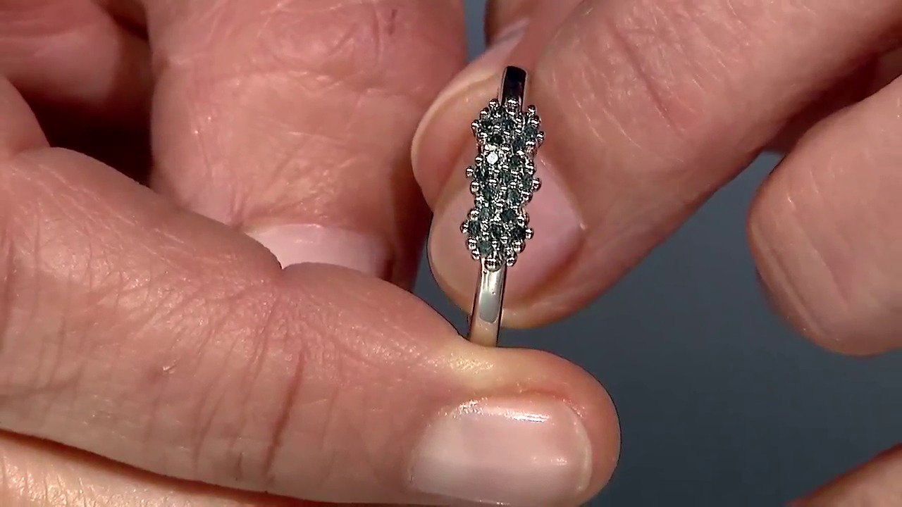 Video Bague en argent et Diamant fantaisie