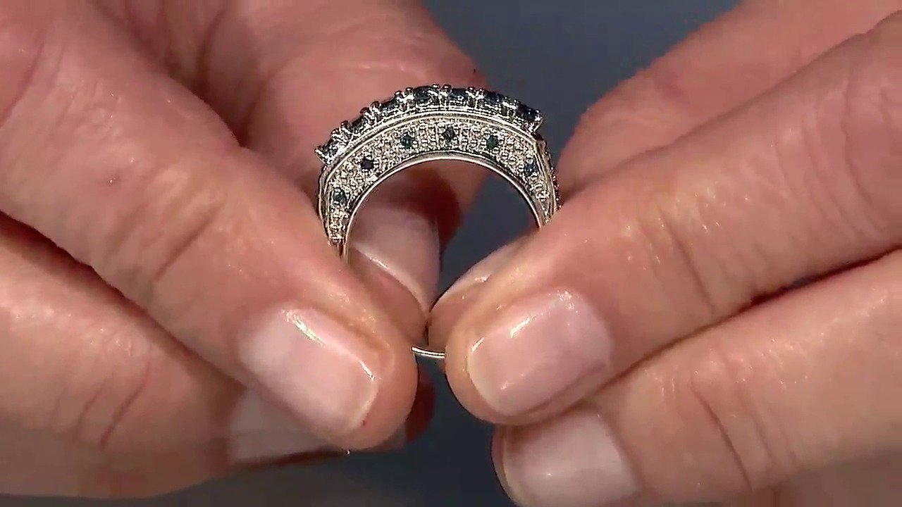 Video Bague en argent et Diamant fantaisie