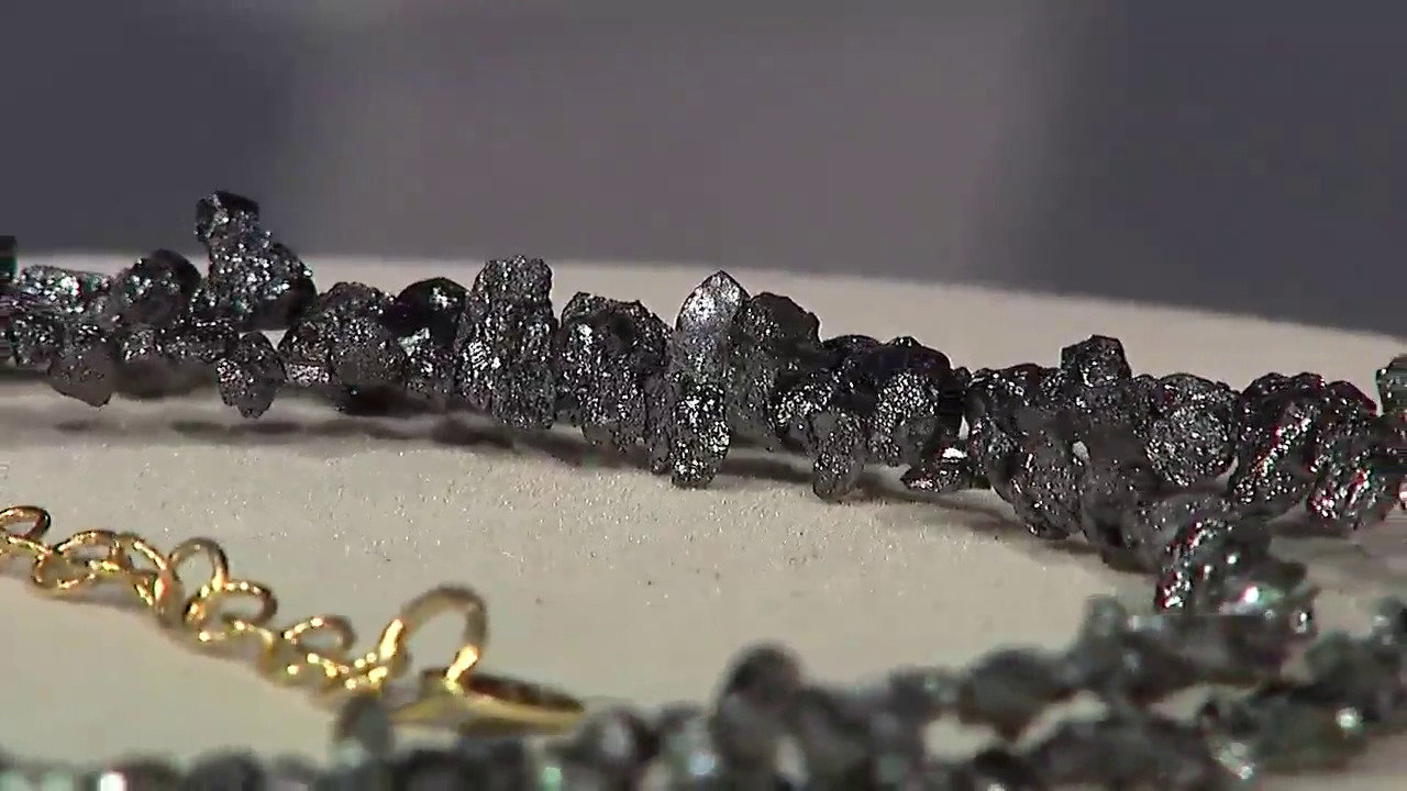 Video Black Diamond Silver Necklace