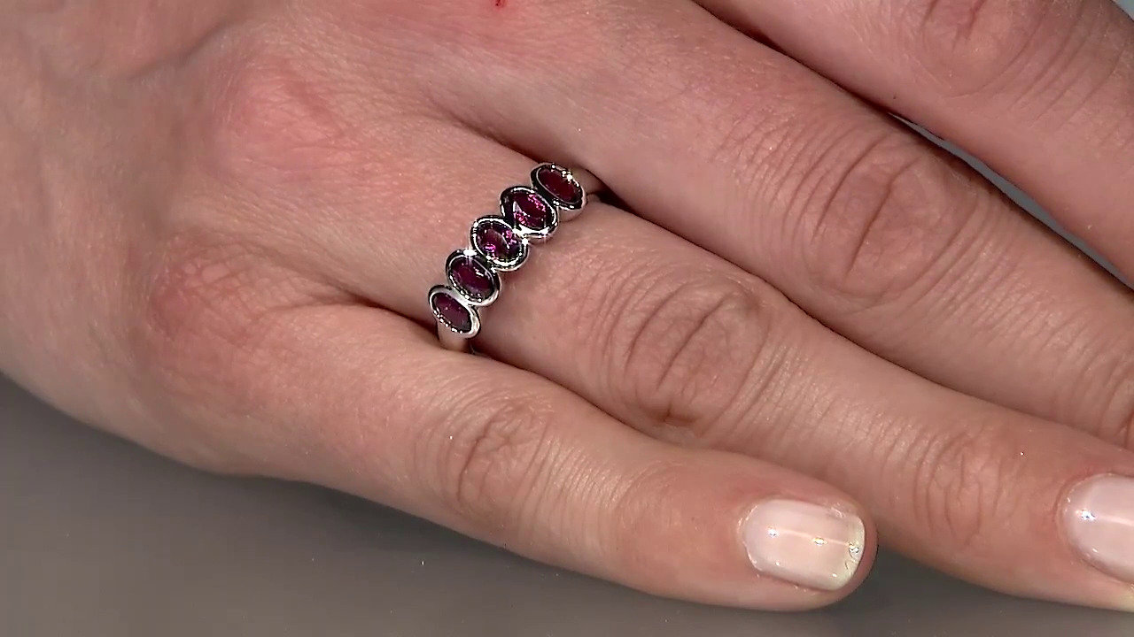 Video Zilveren ring met Tocantin Granaten