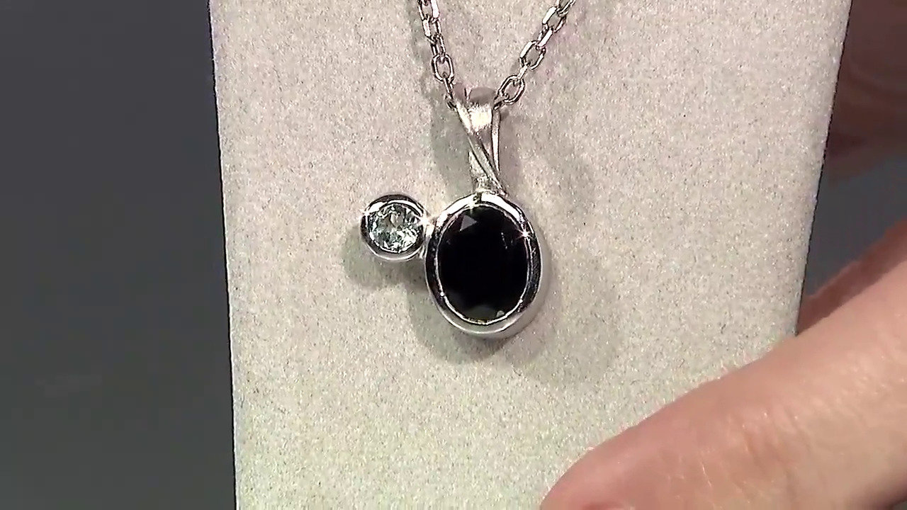 Video Zilveren hanger met een zwarte onyx