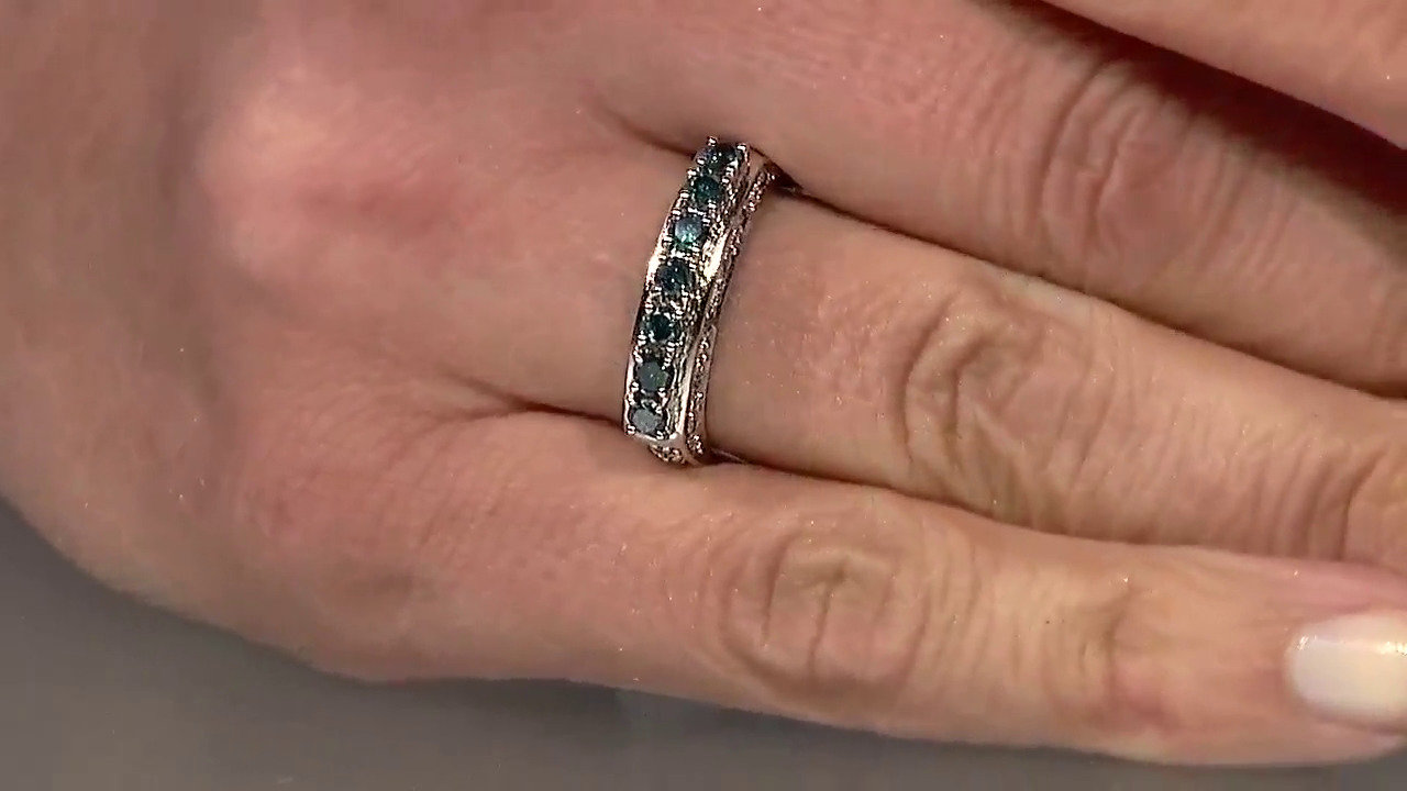 Video Anillo en plata con Diamante fantasía